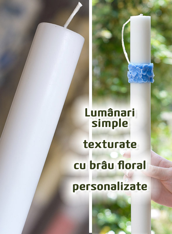 Lumanari nunta dimensiuni clasice